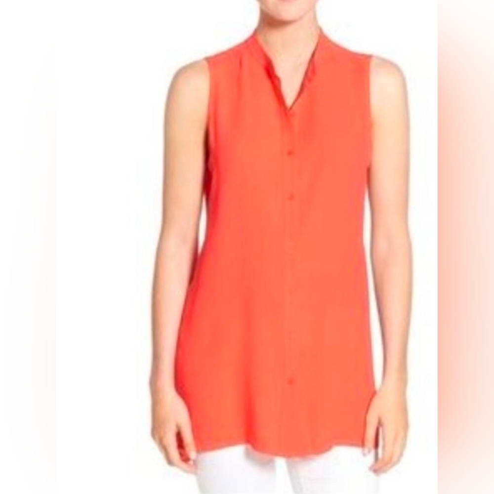 Eileen Fisher Silk Sleeveless Top Sz L